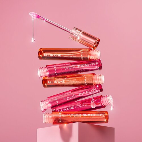 LAMEL All in One Lip Tinted Plumping Oil tonirno olje za ustnice za povečanje volumna № 401 Peachy 3 ml Slike