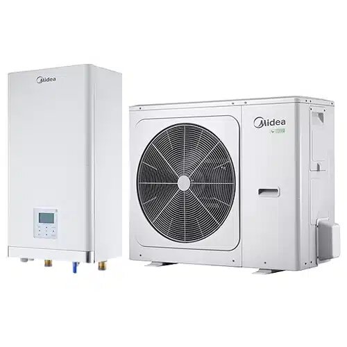 Midea MHA-V12W/D2RN8-B + HBT-A160/240CD90GN8-B freonski split 12kW toplotna črpalka z integriranim 240-l bojlerjem z montažo - Slike