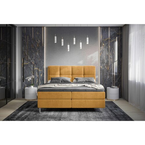 Esposa POSTELJA Z VZMETNICO 140 cm x 200 cm , tekstil oranžna, barve karija Slike