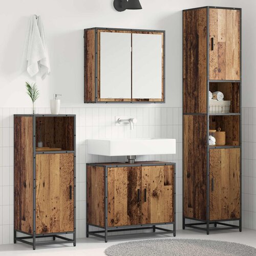 Set namje&scaron;taja za kupaonicu 3 kom. Staro drvo 65 x 33 x 60 cm Cijene