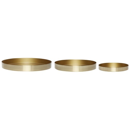 H&amp;uuml;bsch Metalni ukrasni pladnjevi 3 kom &amp;oslash; 33 cm Embrace &amp;ndash; Slike