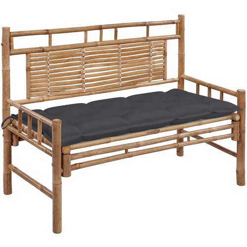  Vrtna klupa s jastukom 120 cm od bambusa Cene