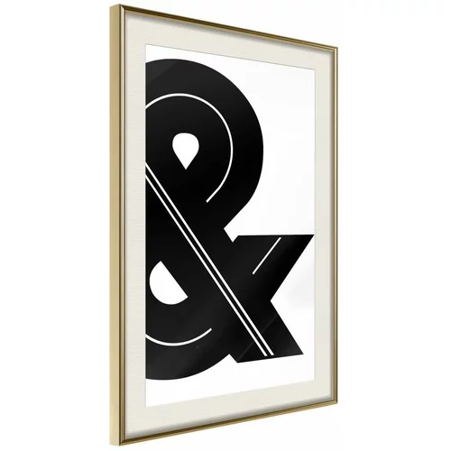  Poster - Ampersand (Black and White) 20x30