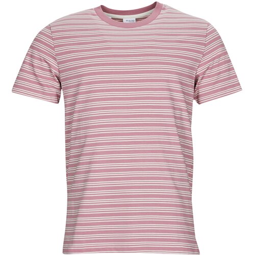 Selected SLHANDY STRIPE SS O-NECK TEE W Ljubičasta Cijene