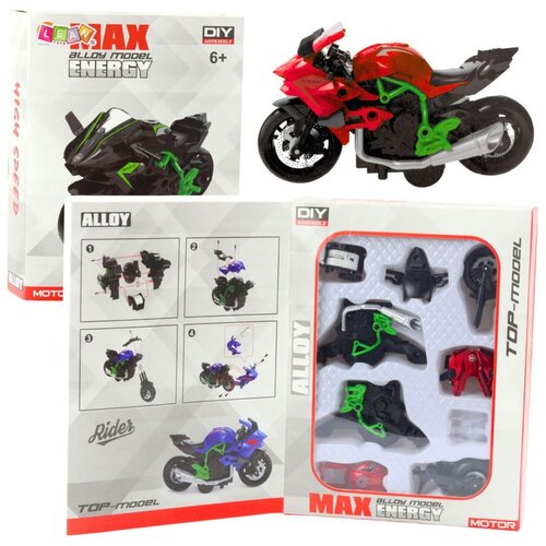  Motocikl za sastavljanje od metalnih vijaka 1:14 DIY zeleno-crveno Cijene