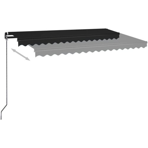 Tenda na ručno uvlačenje 450 x 350 cm antracit Slike