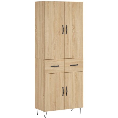 Maison Chic Visoka Komoda - Predalnik sonoma hrast 69,5x34x180 cm inženirski les, (21722437) Slike
