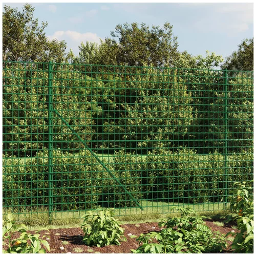 vidaXL Ograda od žičane mreže sa šiljastim držačima zelena 2 2 x 10 m