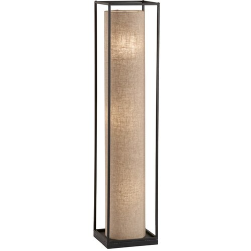 Fischer & Honsel Črna/bež stoječa svetilka s tekstilnim senčilom (višina 114,5 cm) Thor – Cene