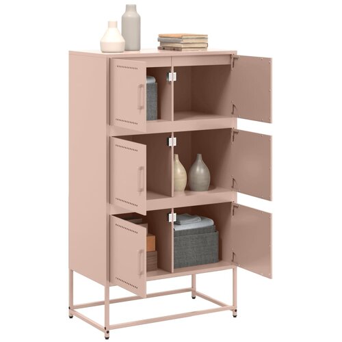  Komoda ružičasta 68,5 x 38,5 x 123,5 cm čelična Slike