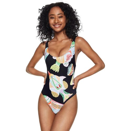 Desigual Ženski kupaći jednodelni Ocean Coral Swimsuit, &amp;Scaron;areni Slike
