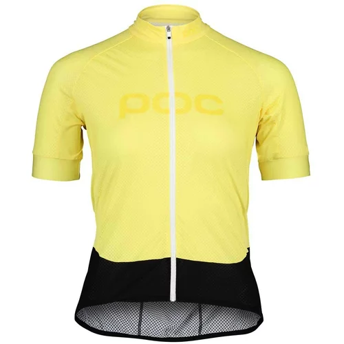Poc Cyklistický dres Essential Road Logo Jersey Sulfur Yellow