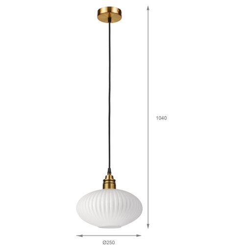  Visilica na sajli HECTOR 1xE27/15W/230V bela/mesing pr. 25 cm Slike