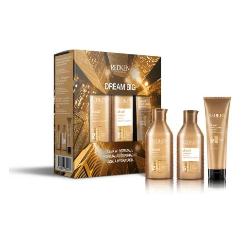 Redken All Soft Dream Big set: šampon All Soft 300 ml + balzam All Soft 300 ml + maska za lase All Soft Heavy Cream Treatment 250 ml za ženske