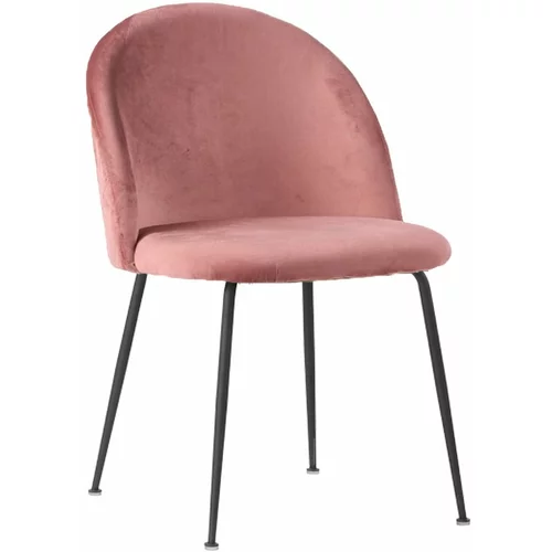 House Nordic Komplet 2 rožnata oblazinjenih jedilnih stolov s črnim podnožjem Geneve