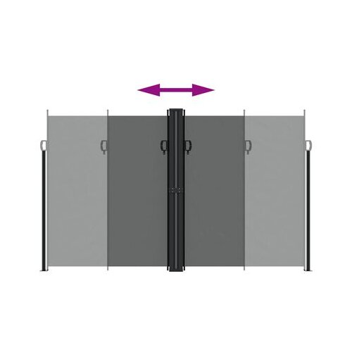 VidaXL Zložljiva stranska tenda Doppio antracit 200x600 cm - Slike