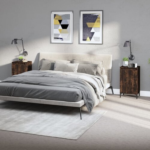 VidaXL Noćni ormarići 2 kom boja hrasta 40x35x70 cm konstruirano drvo Slike