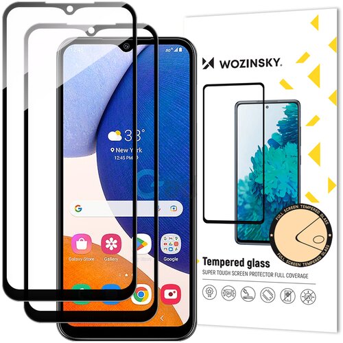 Wozinsky KOMPLET 2x 9H Full Screen kaljeno steklo Samsung Galaxy A14 5G / A14 s črnim okvirjem, (21534018) Cene