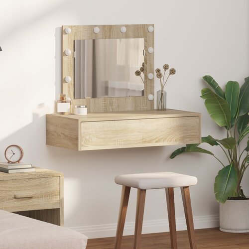 VidaXL Sonoma hrast Konstruirano drvo 83 x 40 x 70 cm Toaletni Stol Slike
