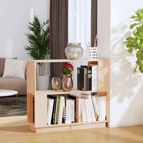 The Living Store Knjižna omara/pregrada 80x25x70 cm trdna borovina - Knjižna Omara, (21436512) Cene