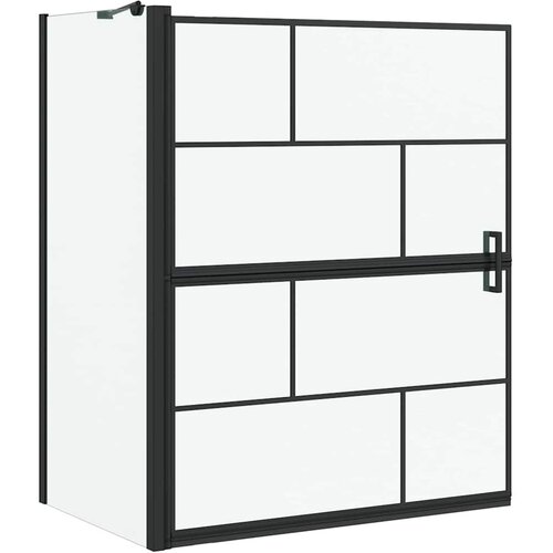 vidaXL Kopalna tu&scaron; zavesa Črna in prozorna 116 x 68 x 128 cm, (5000093283) Cene