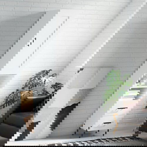 vidaXL Visoka omara bela 34,5x34x180 cm inženirski les Cene
