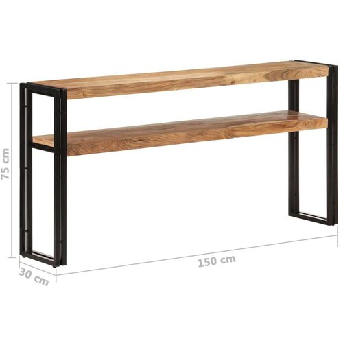  Konzolni stol 150 x 30 x 75 cm od masivnog bagremovog drva Slike