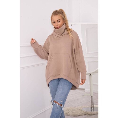 Kesi Oversize insulated sweatshirt dark beige Slike