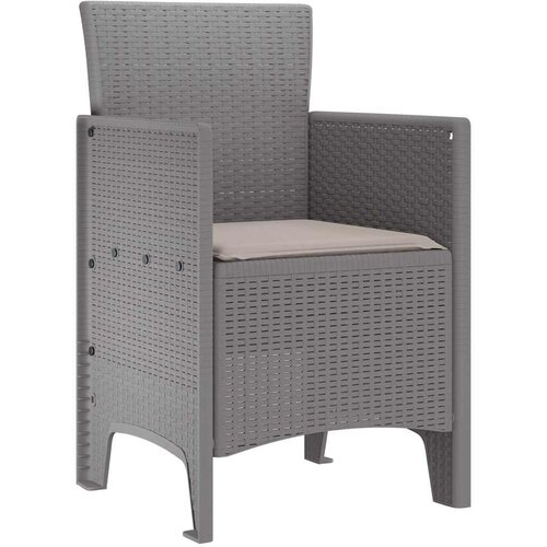  Vrtna stolica 2 pcs Svijetlo siva 53 x 49 x 85 cm Polipropilen Slike