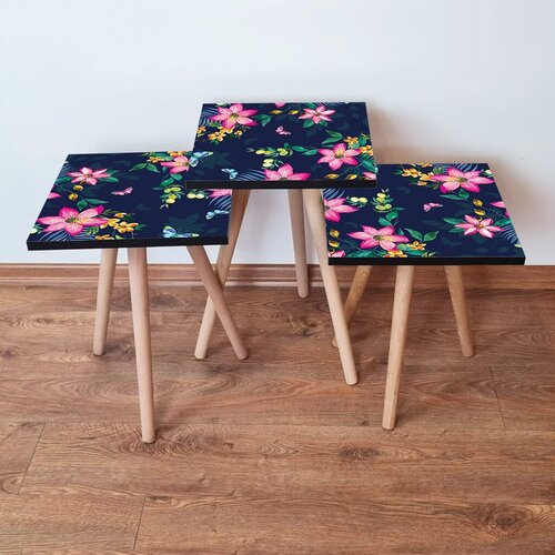 Hanah home set klub stočića 3Shp366, 3 komada, Roze Cene