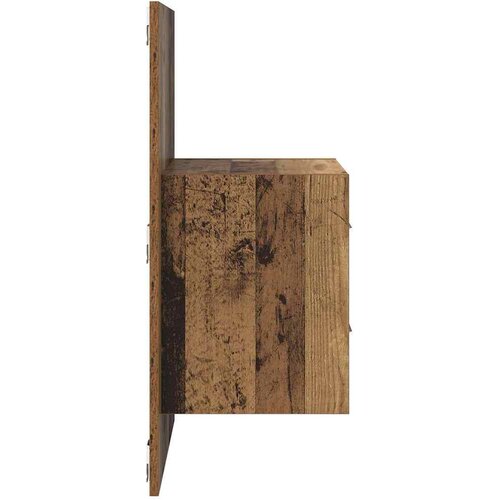  Wall-mounted noćni ormarić 2 pcs Staro drvo 48,5 x 32,5 x 80 cm Slike