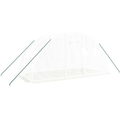  Staklenik s čeličnim okvirom bijeli 8 m&amp;sup2; 4 x 2 x 2 m Slike