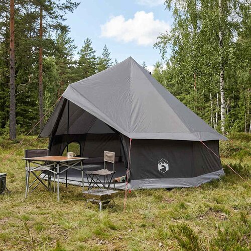 Tipi šator Smeđa siva 400 x 400 x 250 cm Poliester i čelik Cene