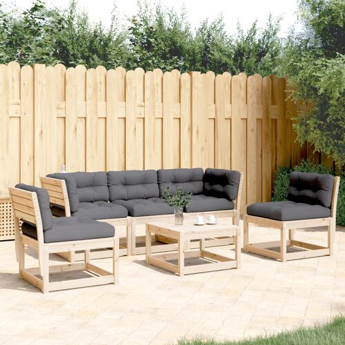 VidaXL 5-dijelni set vrtnih sofa od masivne borovine s jastucima Slike