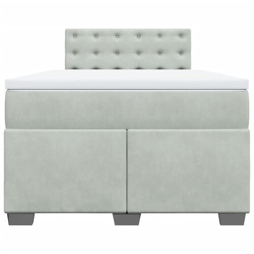 Box spring krevet s madracem svjetlosivi 120x200 cm bar&amp;scaron;unasti Slike