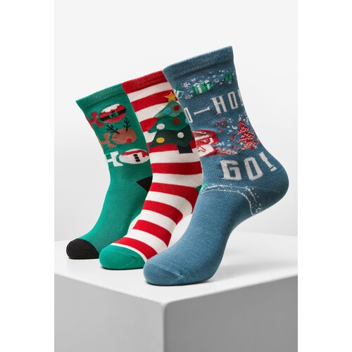 Urban Classics Accessoires Ho Ho Ho Christmas Socks 3-Pack Multicolor Cene