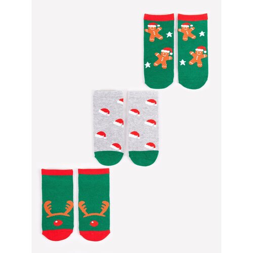 Yoclub Kids's Children's Christmas 3Pack Socks SKA-X013B-AA00 Slike