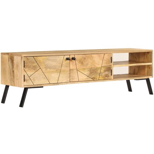 VidaXL TV omarica iz trdnega mangovega lesa 140x30x40 cm Slike
