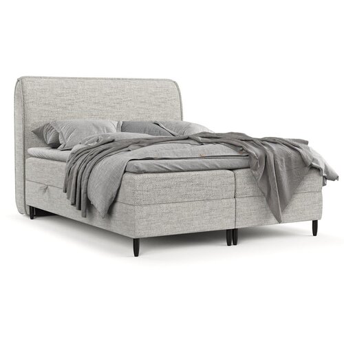 Maison de R&amp;ecirc;ve svijetlo sivi boxspring krevet s prostorom za odlaganje 140x200 cm melba &amp;ndash; Slike