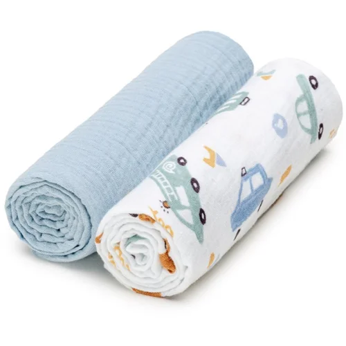 T-TOMI BIO Muslin Diapers platnene pelene Traffic 65x65 cm 2 kom