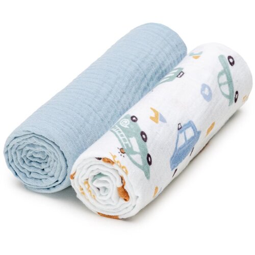 T-TOMI BIO Muslin Diapers plenice iz blaga Traffic 65x65 cm 2 kos Cene