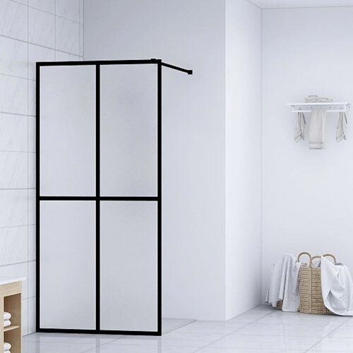 Furnova Steklena pregrada za tu&amp;scaron; mlečno kaljeno steklo 140x195 cm, (21918058) Slike