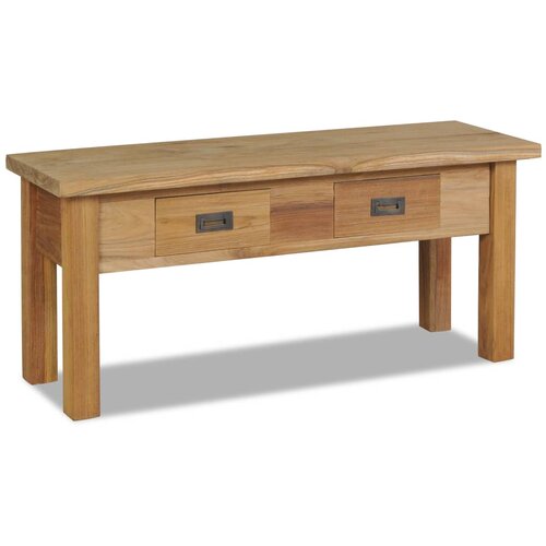 vidaXL Klop za hodnik iz masivne tikovine 90x30x40 cm Cene