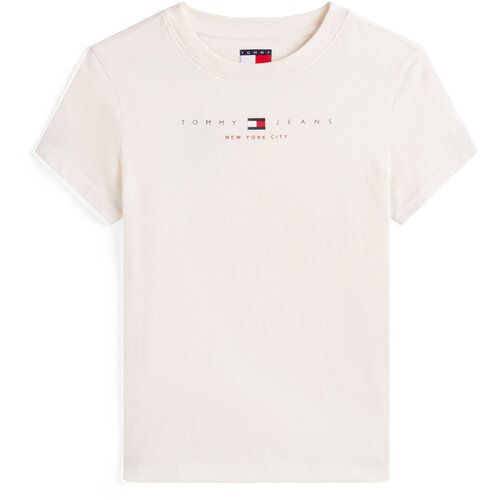 Tommy Jeans Majice s kratkimi rokavi TJW SLIM TJ US LINEA DW0DW21422 Bela Slike
