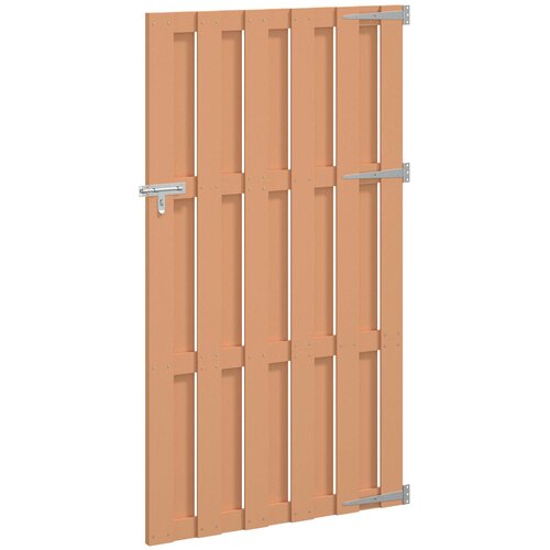 VidaXL Dvori&amp;scaron;na vrata - Vrtna vrata 100 x 180 cm WPC i aluminij Smeđa - 100 x 180 cm Smeđa Slike