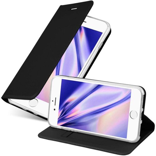 Cadorabo Ohišje, združljivo z Apple iPhone 7 / 7S / 8 / SE 2020 v klasična črna - Zaščitni ovitek z magnetnim zapiranjem, stoječo funkcijo in režo za kartice, (20558618) Cene