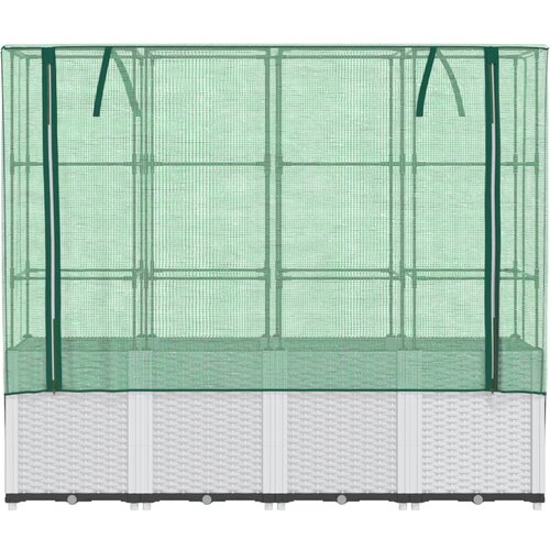  Povi&amp;scaron;ena gredica s pokrovom za staklenik 160 x 40 x 153 cm Slike