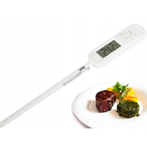  LCD kuhinjski termometer -50 do +300&amp;deg;C 25cm bel Slike