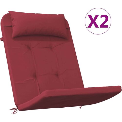 VidaXL Jastuci za stolicu Adirondack 2 kom boja vina od tkanine Oxford Slike