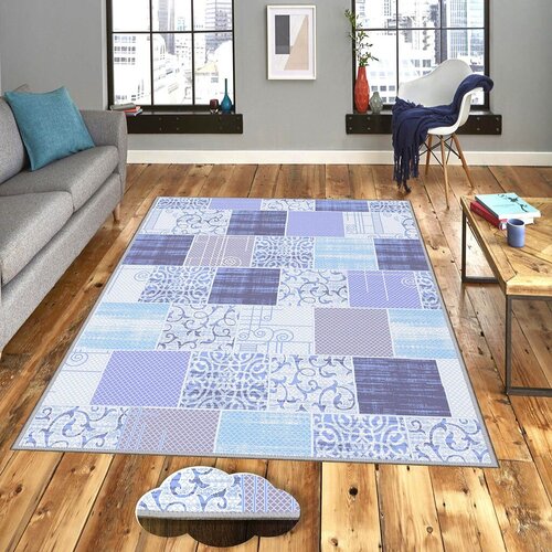 Conceptum Hypnose Tepih Eexfab936-1, Pravougaoni, 80 x 200 cm, Plavi Cijene